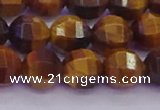 CTE1992 15.5 inches 8mm faceted round yellow tiger eye beads