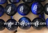 CTE2037 15.5 inches 8mm round blue tiger eye beads wholesale