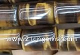 CTE2074 15.5 inches 8*12mm tube yellow tiger eye gemstone beads
