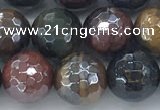 CTE2095 15.5 inches 10mm faceted round AB-color mixed tiger eye beads