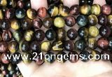 CTE2204 15.5 inches 12mm round mixed tiger eye gemstone beads