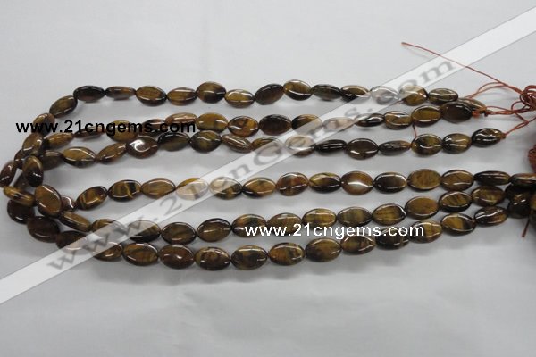 CTE301 15.5 inches 8*12mm oval yellow tiger eye gemstone beads