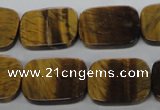 CTE310 15.5 inches 15*20mm rectangle yellow tiger eye gemstone beads