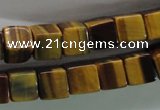 CTE327 15.5 inches 10*10mm cube yellow tiger eye gemstone beads