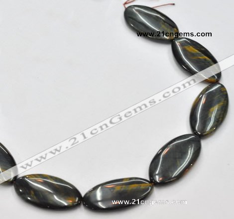 CTE41 15.5 inches 20*40mm oval blue tiger eye beads wholesale