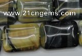 CTE578 15.5 inches 18*25mm rectangle golden & blue tiger eye beads
