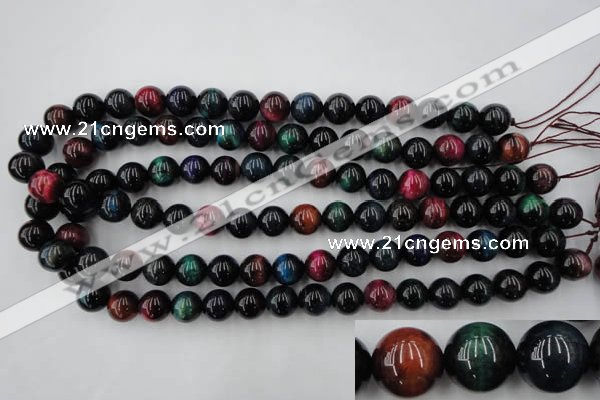 CTE594 15.5 inches 12mm round colorful tiger eye beads wholesale