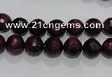 CTE971 15.5 inches 6mm faceted round dyed red tiger eye beads