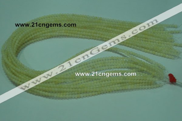 CTG05 15.5 inches 3mm round tiny yellow jade beads wholesale