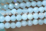 CTG1049 15.5 inches 2mm faceted round tiny amazonite beads