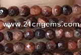 CTG1063 15.5 inches 2mm faceted round tiny red tiger eye beads