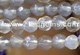 CTG1111 15.5 inches 3mm faceted round tiny grey agate beads