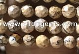 CTG1158 15.5 inches 3mm faceted round tiny picture jasper beads