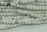 CTG135 15.5 inches 3mm round tiny white turquoise beads wholesale