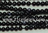 CTG143 15.5 inches 3mm round tiny blue goldstone beads wholesale