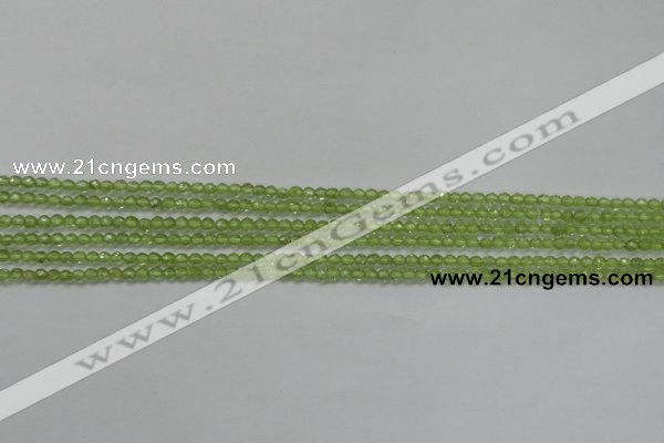 CTG206 15.5 inches 3mm faceted round tiny prehnite gemstone beads