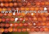 CTG2100 15 inches 2mm faceted round tiny quartz glass beads