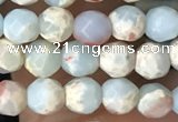 CTG3546 15.5 inches 4mm faceted round serpentine jasper beads