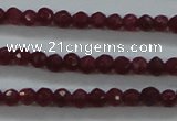 CTG405 15.5 inches 2mm faceted round tiny dyed candy jade beads