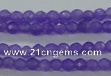 CTG421 15.5 inches 3mm faceted round tiny dyed candy jade beads