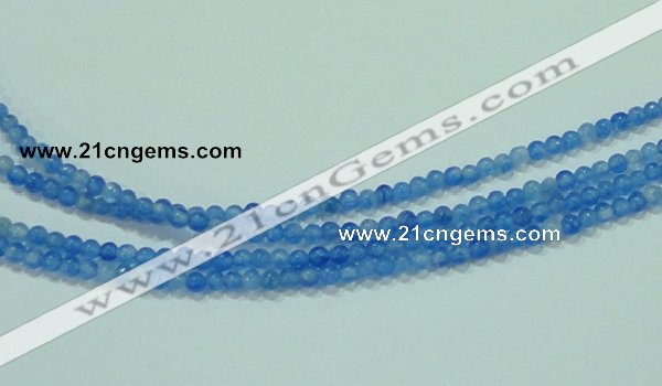 CTG62 15.5 inches 2mm round tiny dyed white jade beads wholesale