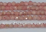 CTG654 15.5 inches 3mm faceted round Argentina rhodochrosite beads