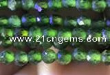 CTG748 15.5 inches 3mm faceted round tiny diopside beads