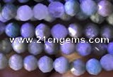 CTG776 15.5 inches 4mm faceted round tiny amazonite beads wholesale