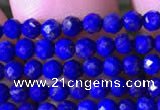 CTG785 15.5 inches 2mm faceted round tiny lapis lazuli gemstone beads