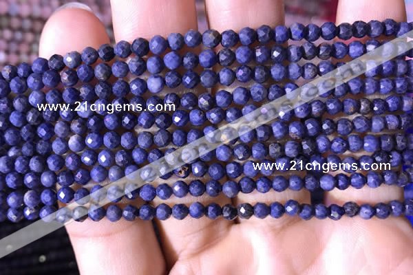 CTG789 15.5 inches 3mm faceted round tiny sapphire gemstone beads