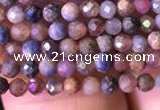 CTG797 15.5 inches 2mm faceted round tiny ruby sapphire beads