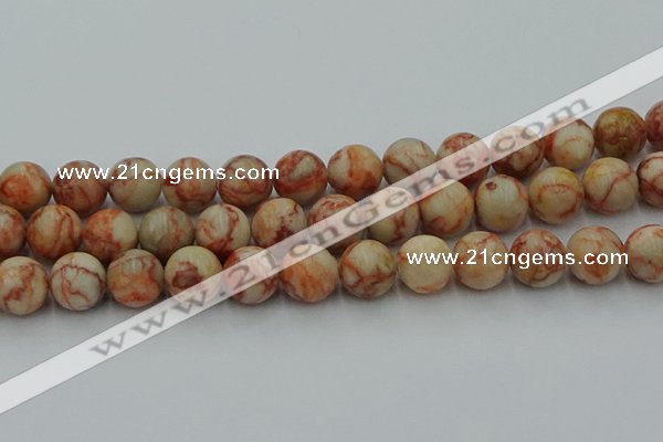 CTJ705 15.5 inches 14mm round red net jasper beads wholesale