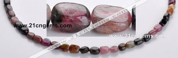CTO07 5*8mm 15.5 inches freeform natural tourmaline beads