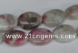 CTO204 15.5 inches 12*16mm oval pink tourmaline gemstone beads
