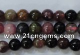 CTO452 15.5 inches 5mm round natural tourmaline gemstone beads