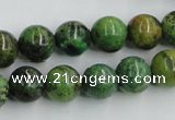 CTP05 15.5 inches 12mm round yellow green pine gemstone beads wholesale