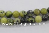 CTP101 15.5 inches 6mm round yellow pine turquoise beads wholesale