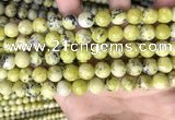 CTP223 15.5 inches 10mm round yellow turquoise beads wholesale