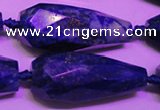 CTR208 16*35mm - 18*43mm faceted teardrop lapis lazuli beads