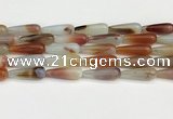 CTR412 15.5 inches 10*30mm teardrop agate beads wholesale