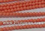 CTU1310 15.5 inches 3mm round synthetic turquoise beads