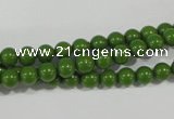 CTU1392 15.5 inches 6mm round synthetic turquoise beads
