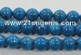 CTU1624 15.5 inches 12mm round synthetic turquoise beads