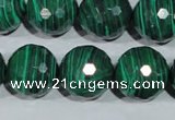 CTU1828 15.5 inches 18mm faceted round synthetic turquoise beads