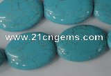 CTU1895 15.5 inches 18*25mm oval imitation turquoise beads