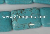 CTU1918 15.5 inches 22*30mm rectangle imitation turquoise beads