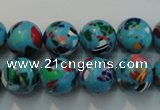 CTU2004 15.5 inches 12mm round synthetic turquoise beads