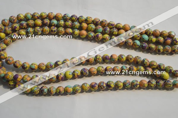 CTU2323 15.5 inches 10mm round synthetic turquoise beads