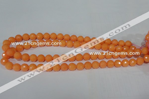 CTU2542 15.5 inches 10mm faceted round synthetic turquoise beads