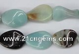 CTW67 15.5 inches 15*20mm twisted oval amazonite gemstone beads